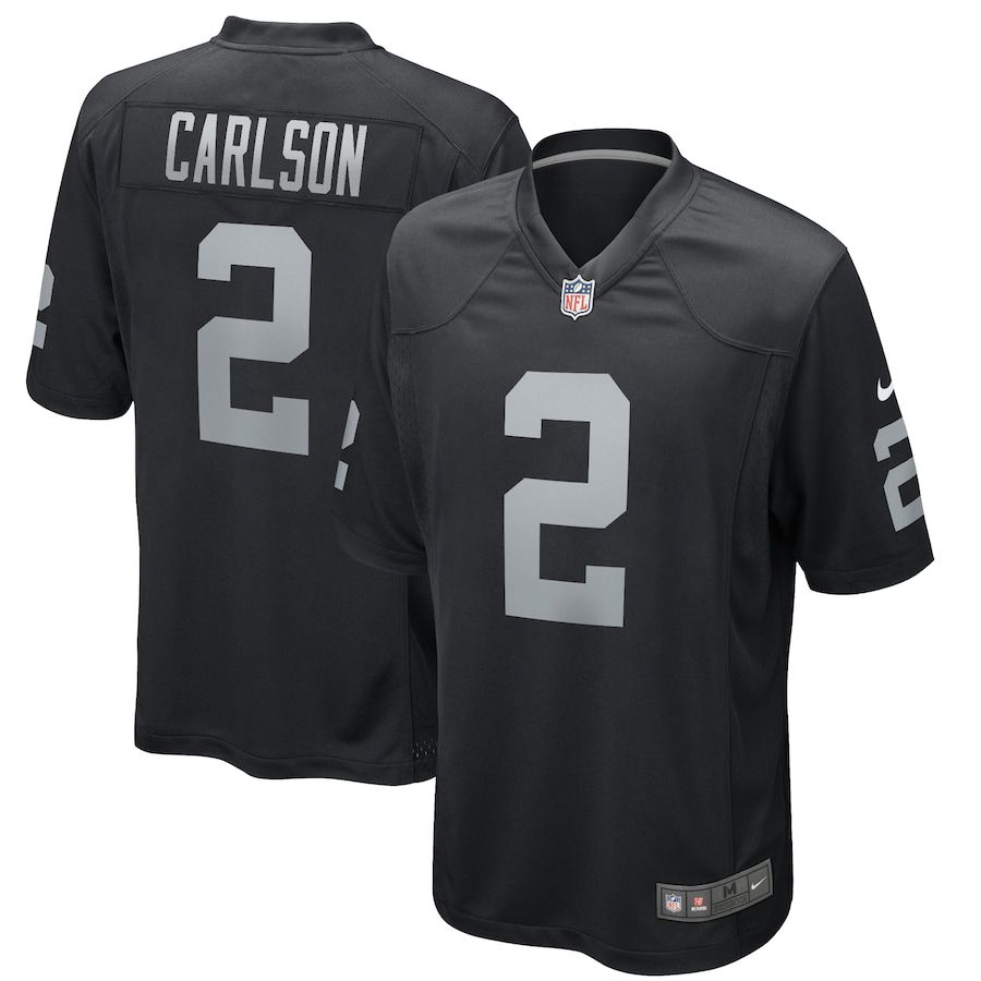 Men Oakland Raiders #2 Daniel Carlson Nike Black Game Player NFL Jersey